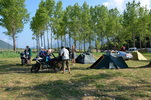 Černá Hora - Budva - Jaz Campground, první stavění stanů..