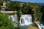 Bosna a Hercegovina - Jajce, náhodou nalezený vodopád
