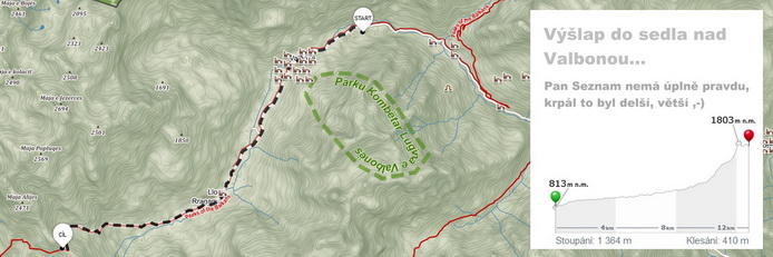 Albánie - Pan Seznam nemá úplně tak pravdu, trasa vedla místy jinudy a ve výsledku byla 15 km